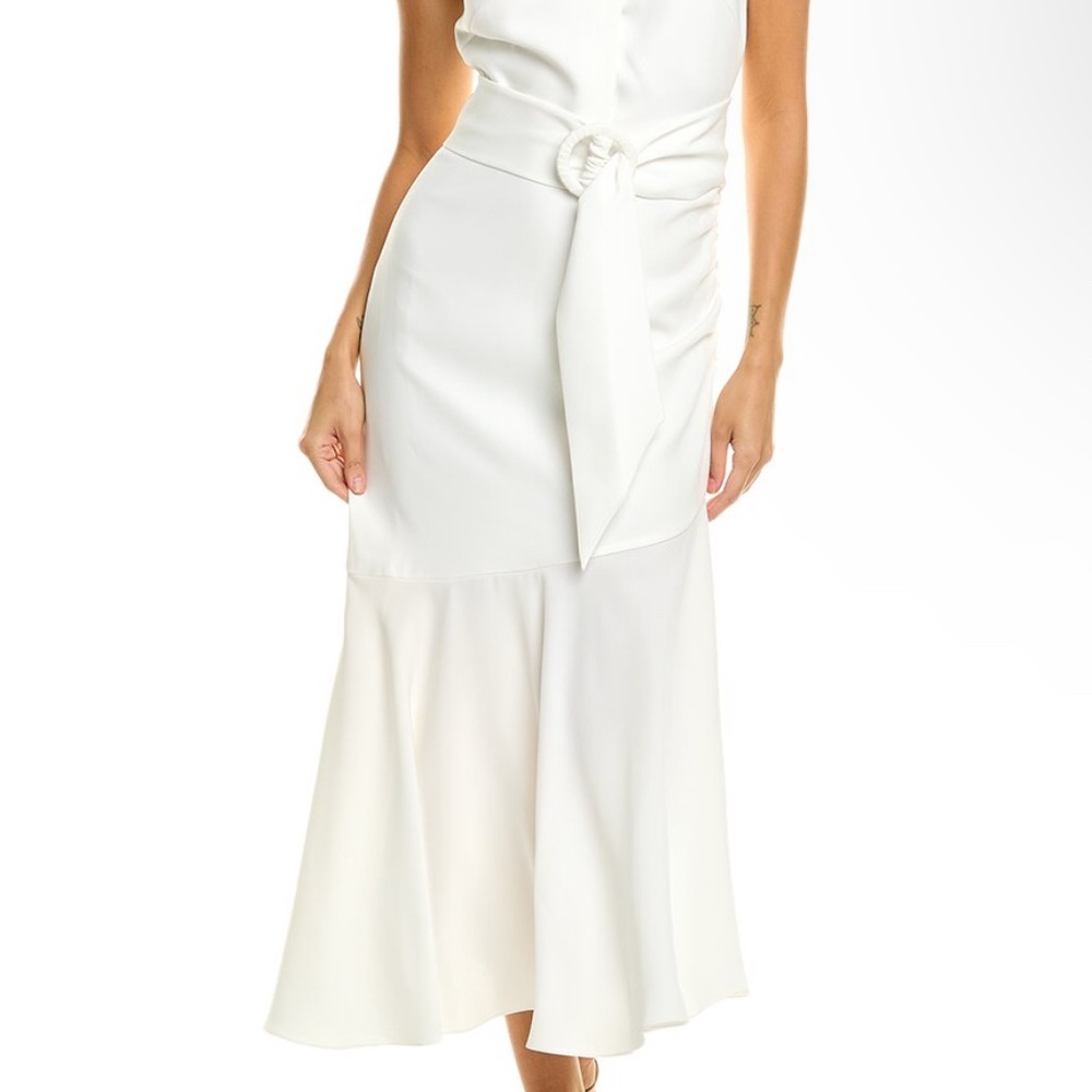 Sachin + Babi Naomi Elegant White Midi Dress